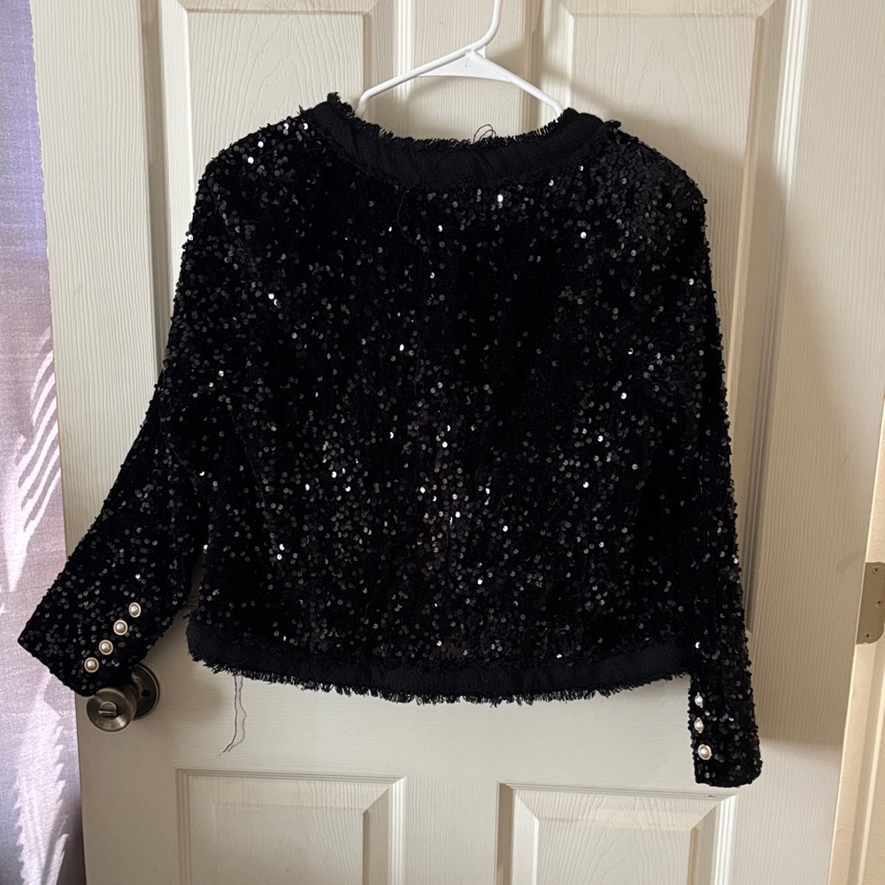 Nanette Lepore Black Sequin Blazer - Picture 5 of 5